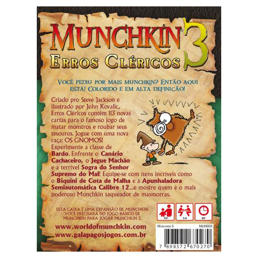 Munchkin Jogo de Cartas Galápagos