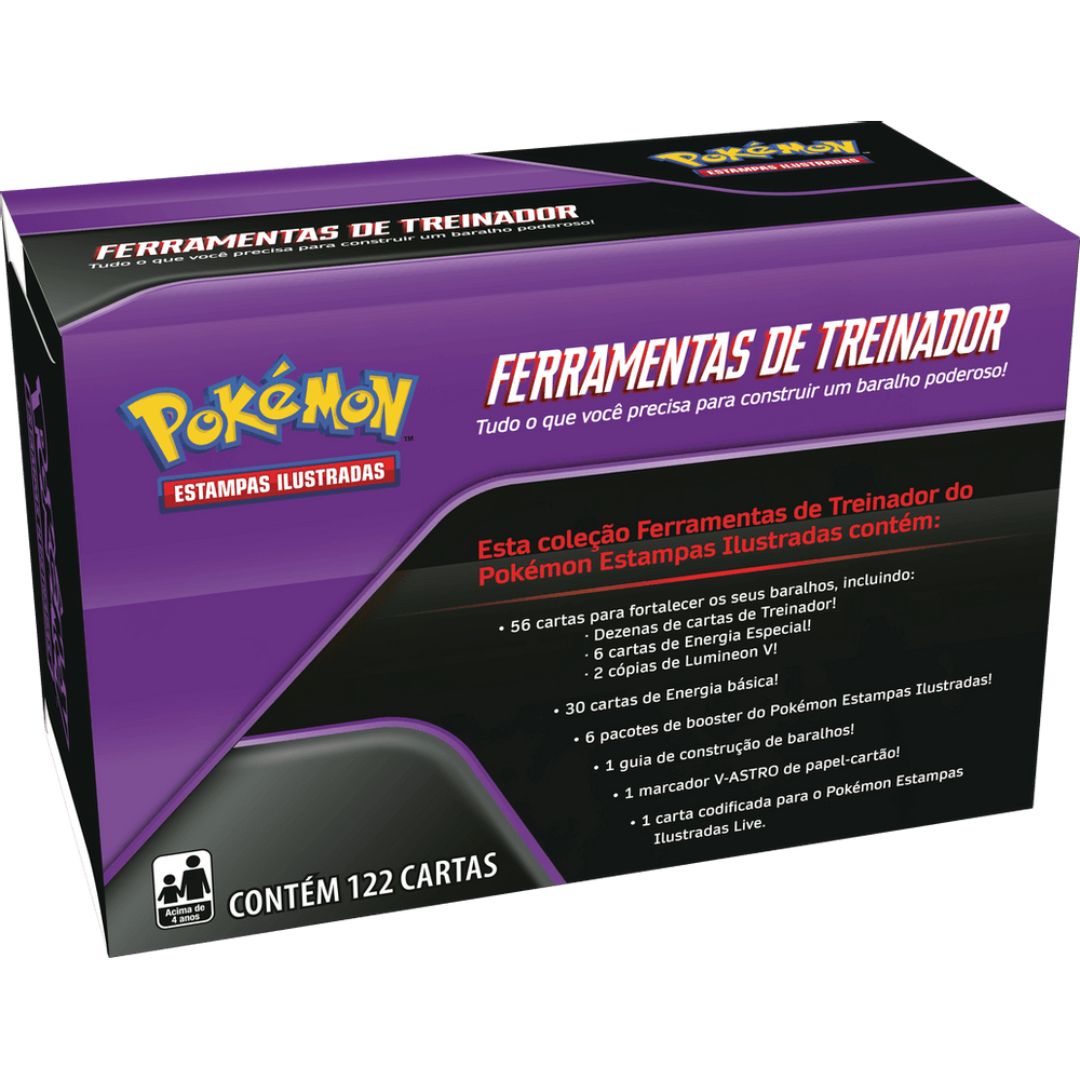 Jogo de Cartas Pokemon GO Box Especial Treinadores Copag - Deck de