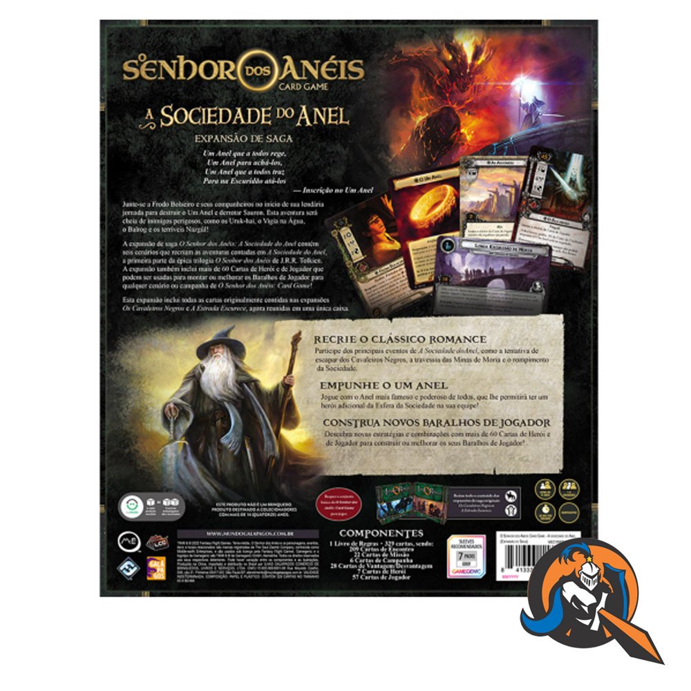 Kit Senhor dos Anéis Card Game + 5 expansões Jogo De Cartas Galapagos