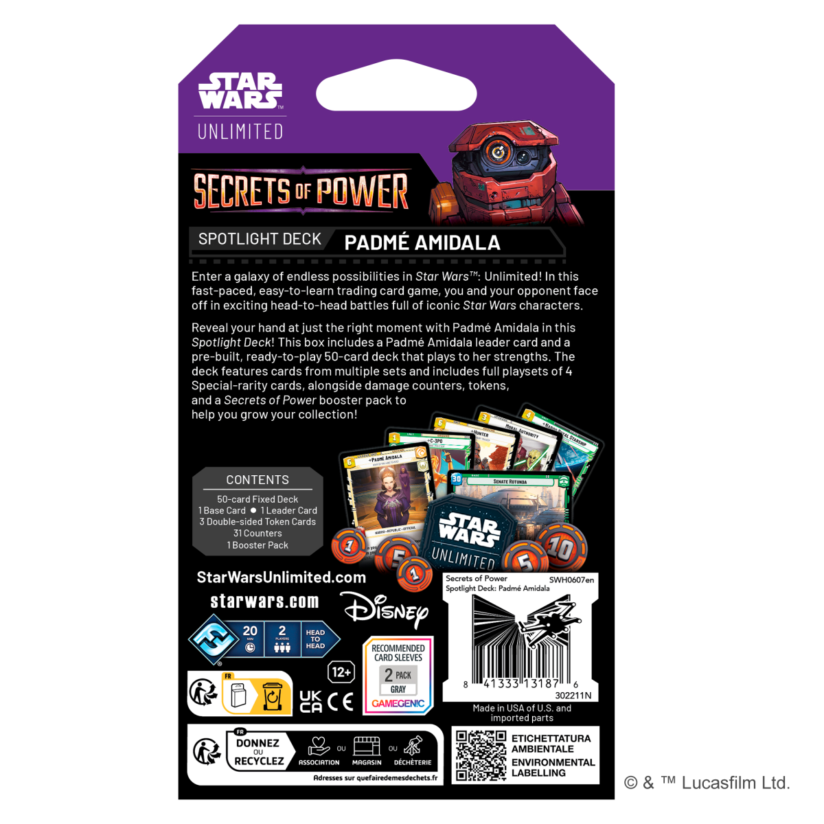 STAR WARS UNLIMITED - SECRETS OF POWER - SPOTLIGHT DECK PADMÉ