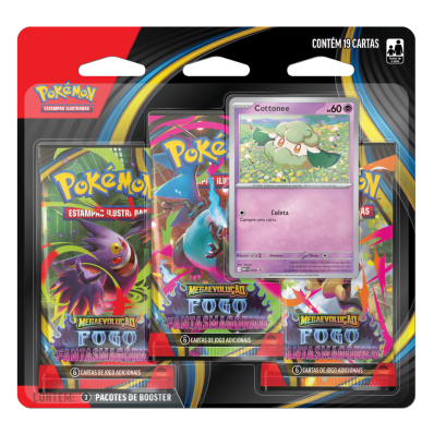 POKEMON ME02 FOGO FANTASMAGORICO BLISTER TRIPLO COTTONEE | Pokemon