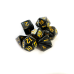 DADOS CENTRAL RPG PEROLADO PRETO E DOURADO