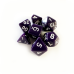 DADOS CENTRAL RPG OPACO ROXO E BRANCO