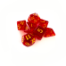 DADOS CENTRAL RPG GLITTER VERMELHO E DOURADO