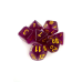 DADOS CENTRAL RPG GLITTER ROXO E DOURADO