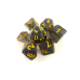 DADOS CENTRAL RPG GLITTER FUMAÇA E DOURADO